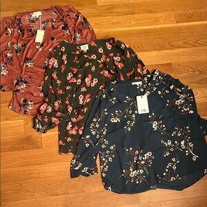 Floral Women's Tops - Set of Three